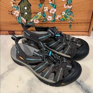 Keen Black and Teal Adventure Sandals